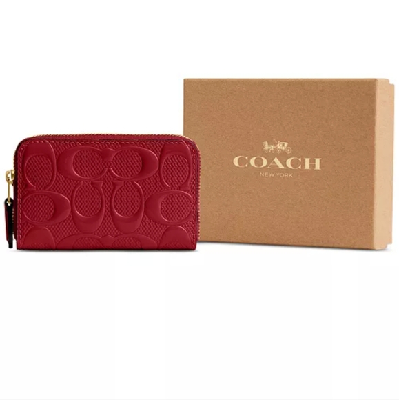 Coach signature Leather Essential Card Case New - Picture 1 of 5